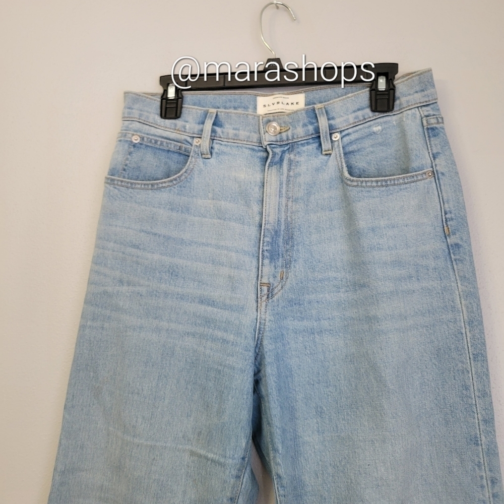 SLVRLAKE Grace High-Rise Stretch Wide Crop Jeans - Picture 3 of 6